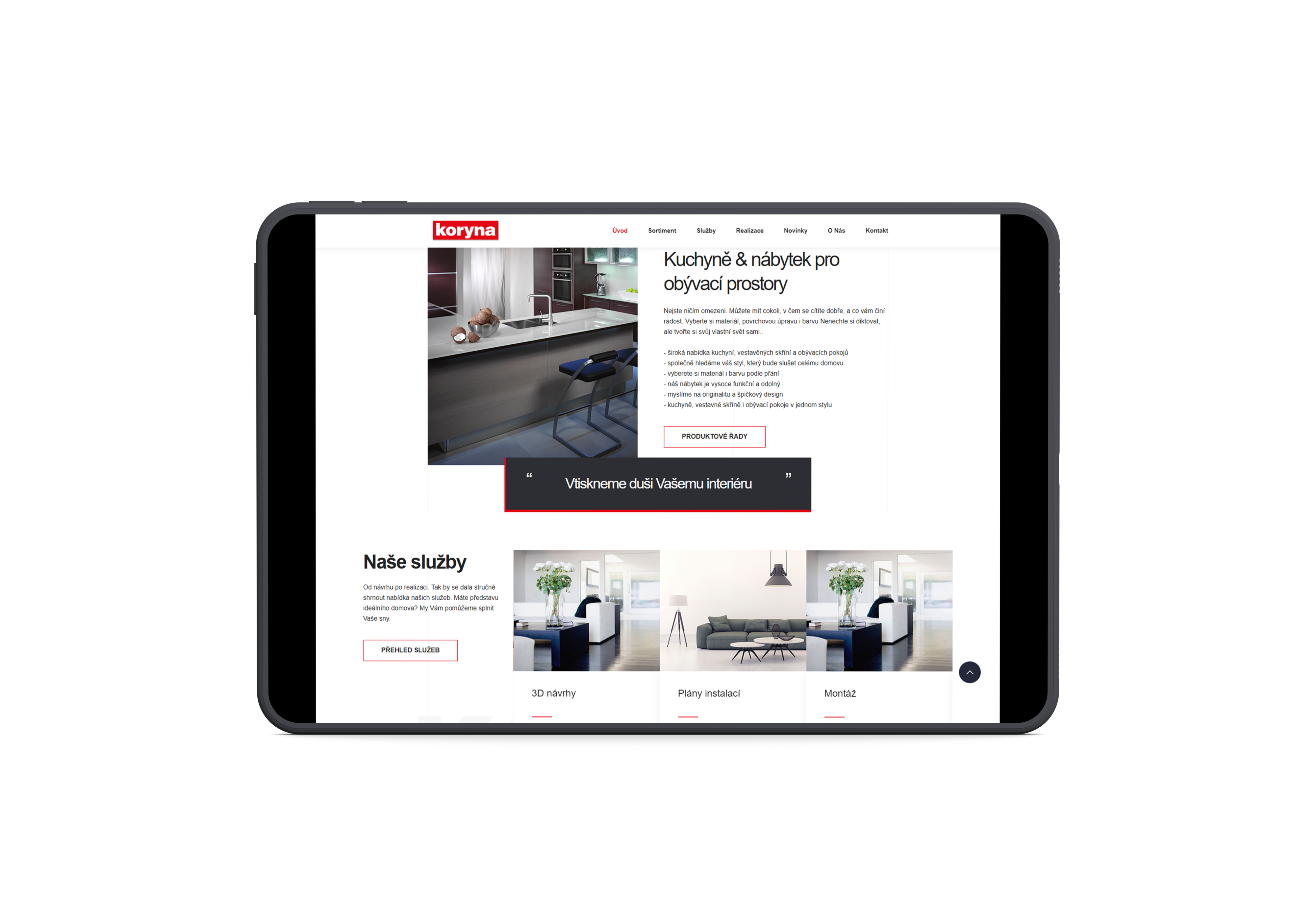 webdesign kuchyňské studio, redesign kuchyně